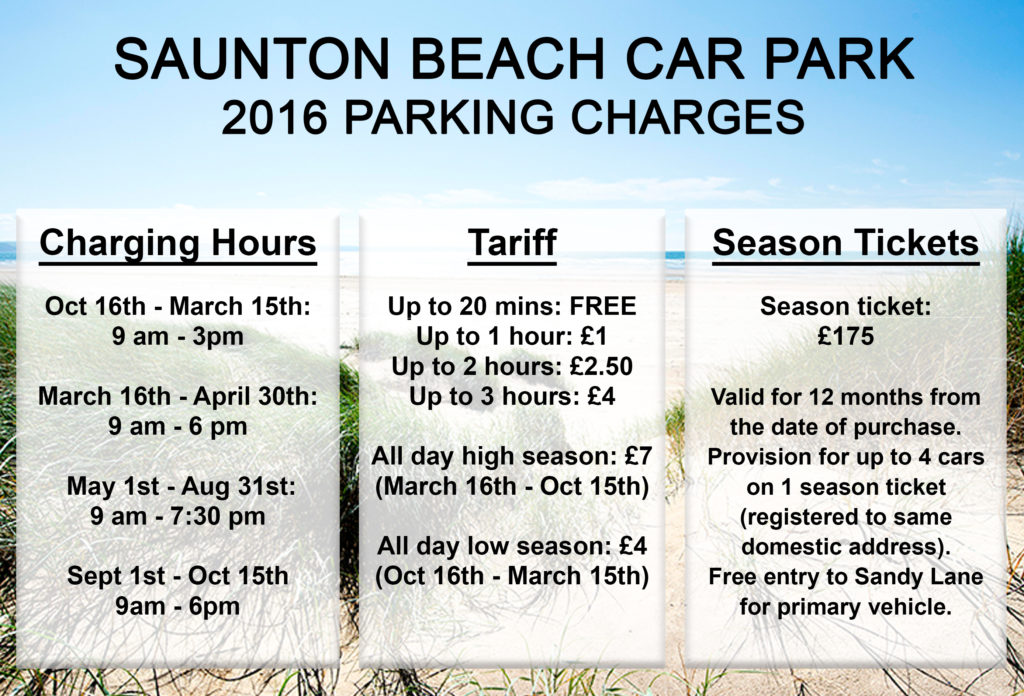 2018 parking charges saunton beach car park | Saunton Beach